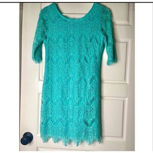 Ezra Teal Lace summer dress size M